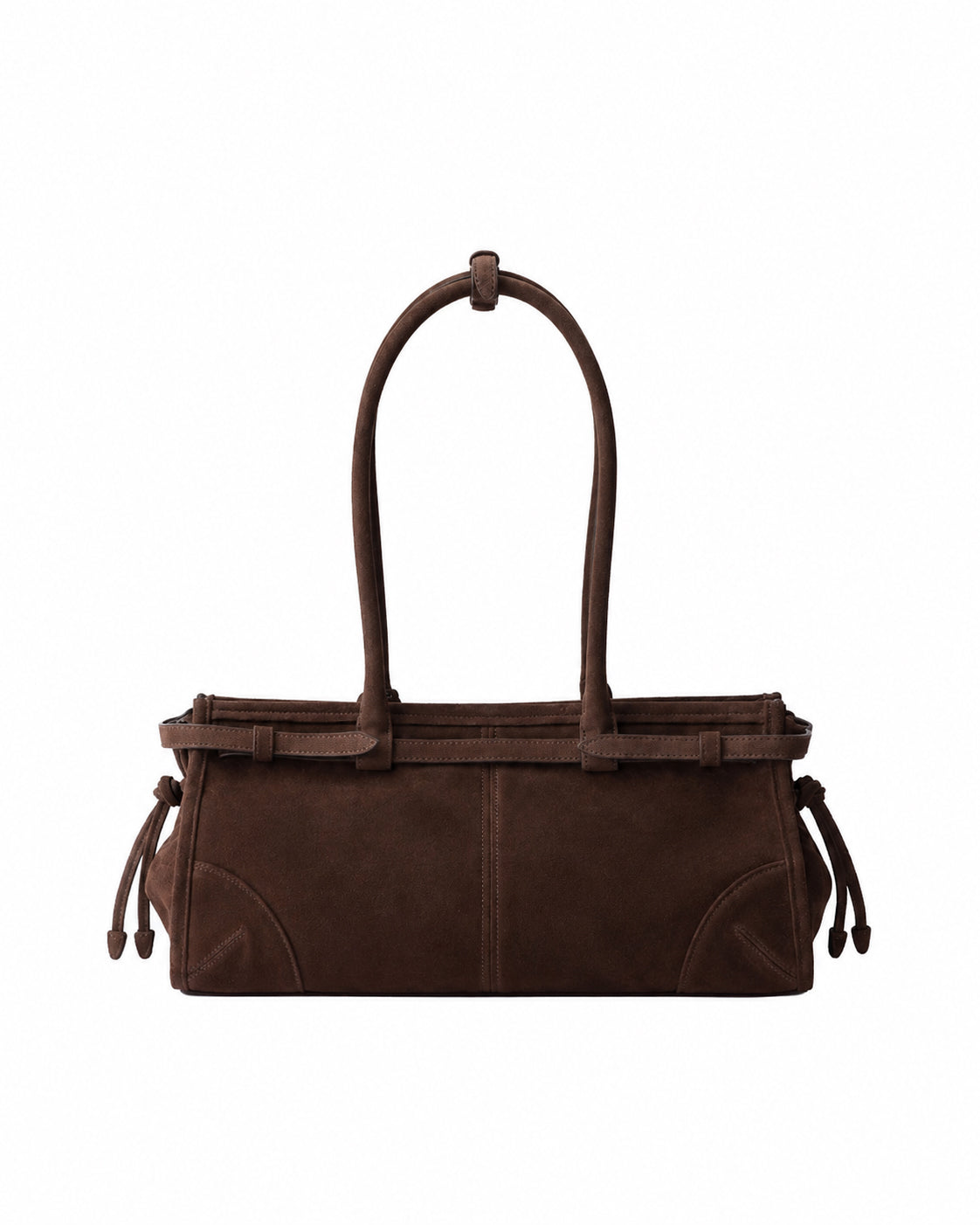 PRADA Medium Bonnie Bag In Calfskin Suede | Chocolate