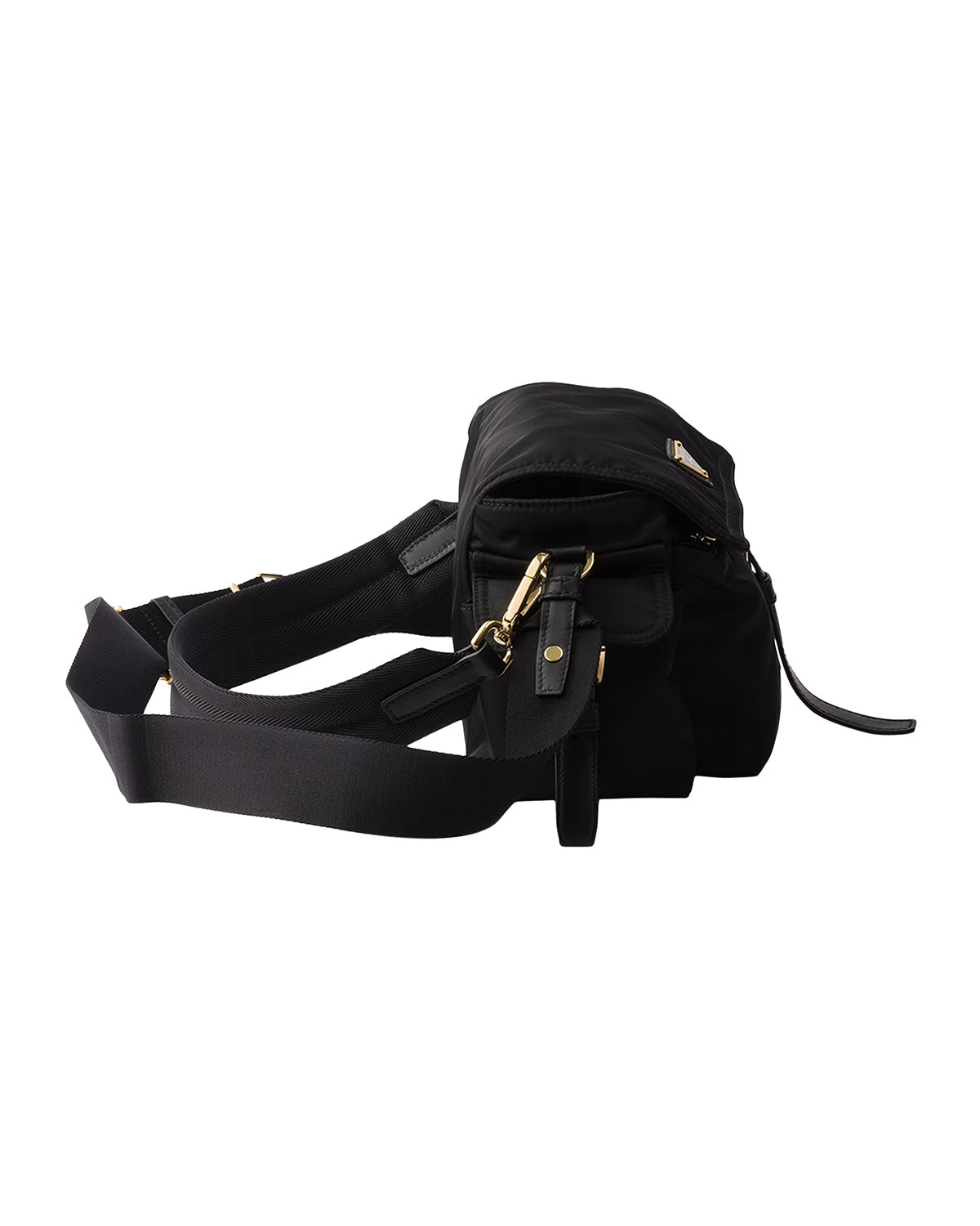 PRADA Medium Explore Re-Nylon Shoulder Bag With Flap | Black
