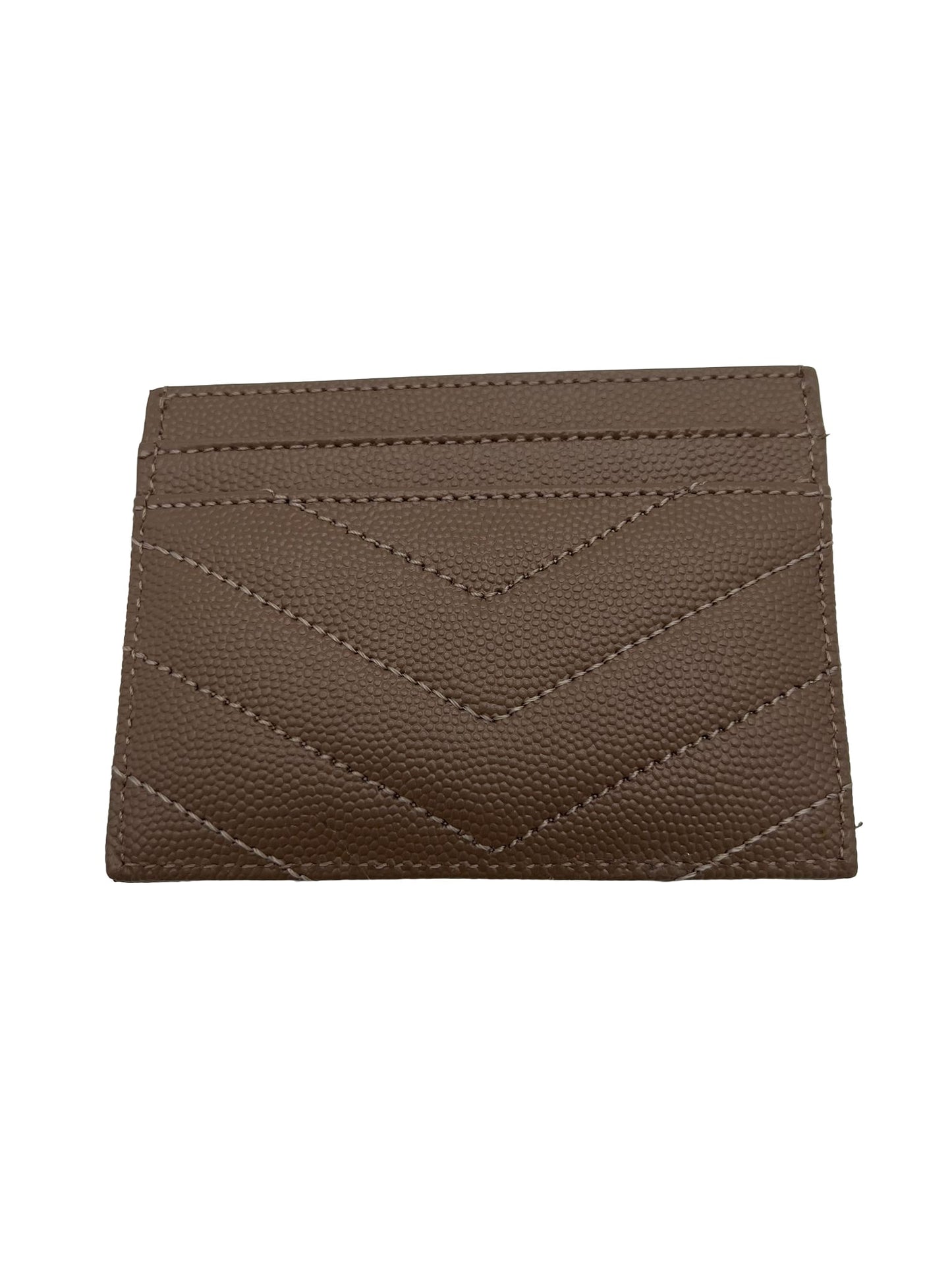 SAINT LAURENT Cassandre Matelassé Embossed Leather Grain De Poudre Card Holder
