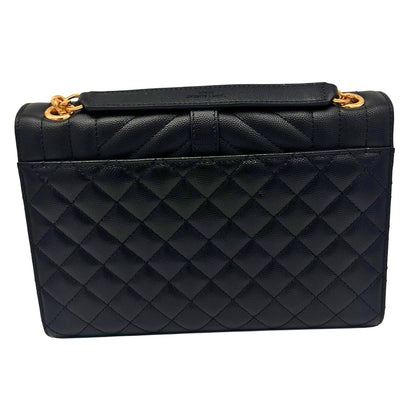 SAINT LAURENT Medium Envelope Bag In Quilted Grain De Poudre Leather