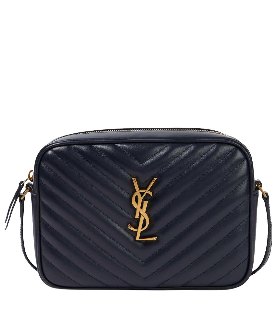 SAINT LAURENT Lou Camera Bag In Quilted Calfskin Leather | Navy