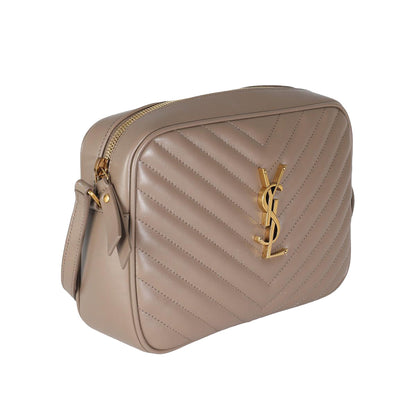 SAINT LAURENT Lou Camera Bag In Quilted Calfskin Leather | Taupe