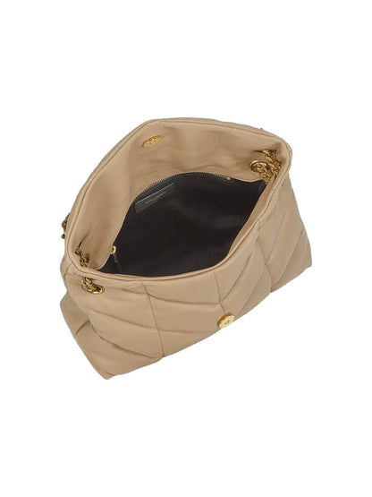 SAINT LAURENT Small Puffer Bag In Nappa Leather | Beige