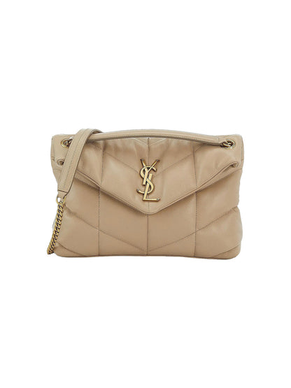 SAINT LAURENT Small Puffer Bag In Nappa Leather | Beige