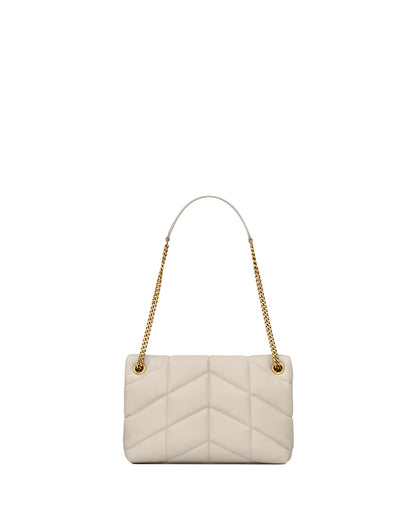 SAINT LAURENT Small Puffer Bag In Nappa Leather | Vintage White