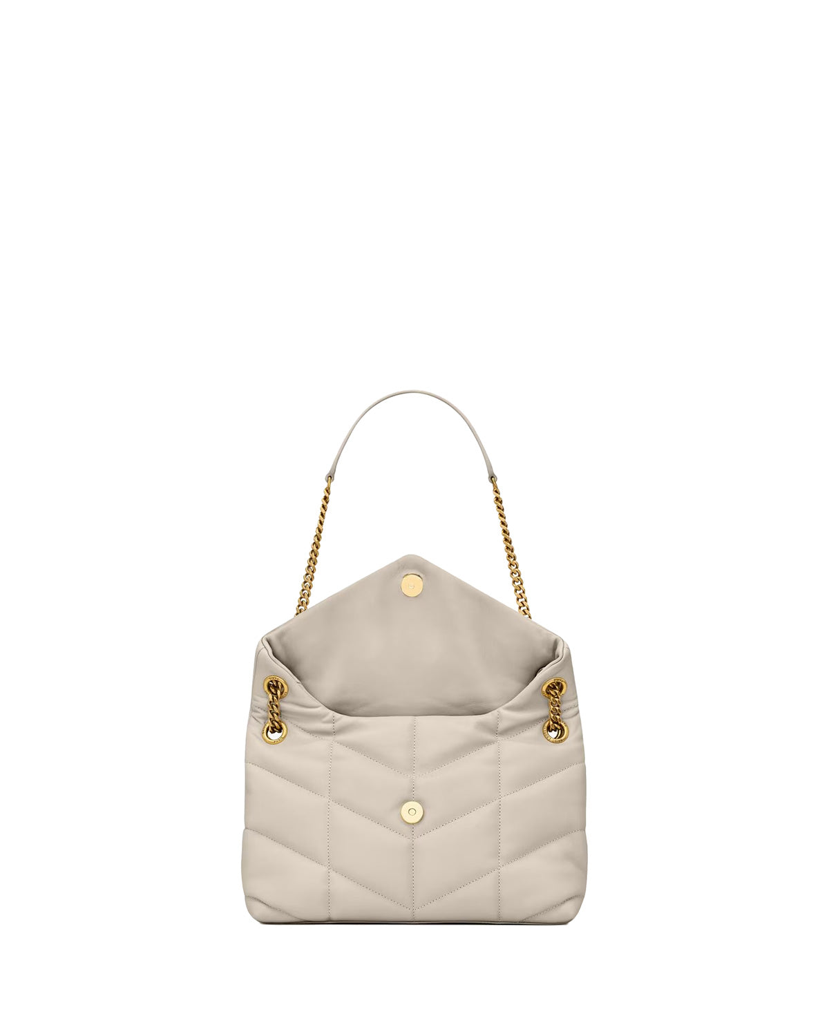 SAINT LAURENT Small Puffer Bag In Nappa Leather | Vintage White