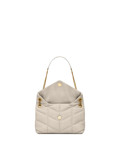 SAINT LAURENT Small Puffer Bag In Nappa Leather | Vintage White