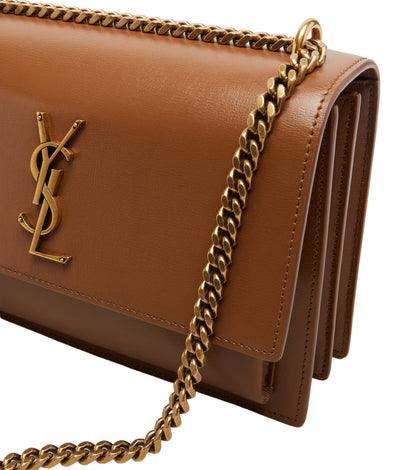 SAINT LAURENT Medium Sunset Bag In Smooth Calfskin Leather | Fox