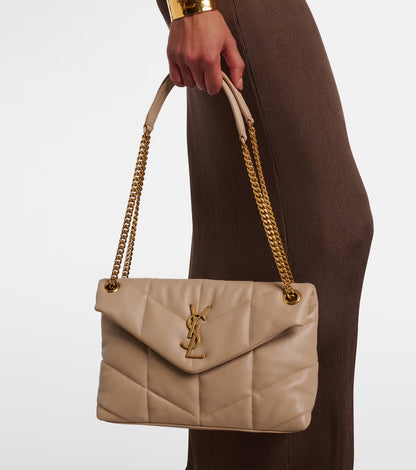 SAINT LAURENT Small Puffer Bag In Nappa Leather | Beige
