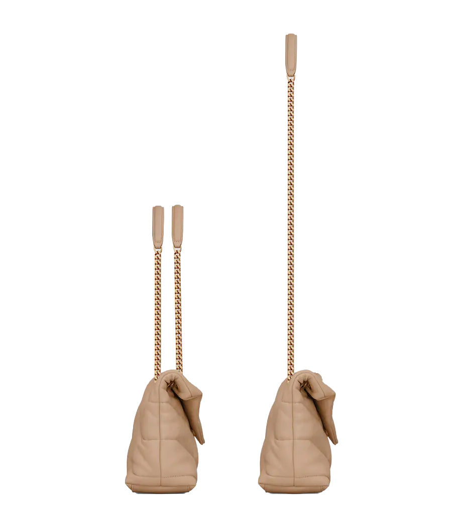 SAINT LAURENT Small Puffer Bag In Nappa Leather | Beige