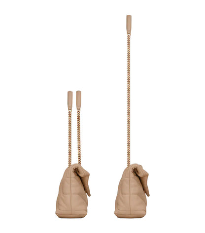 SAINT LAURENT Small Puffer Bag In Nappa Leather | Beige