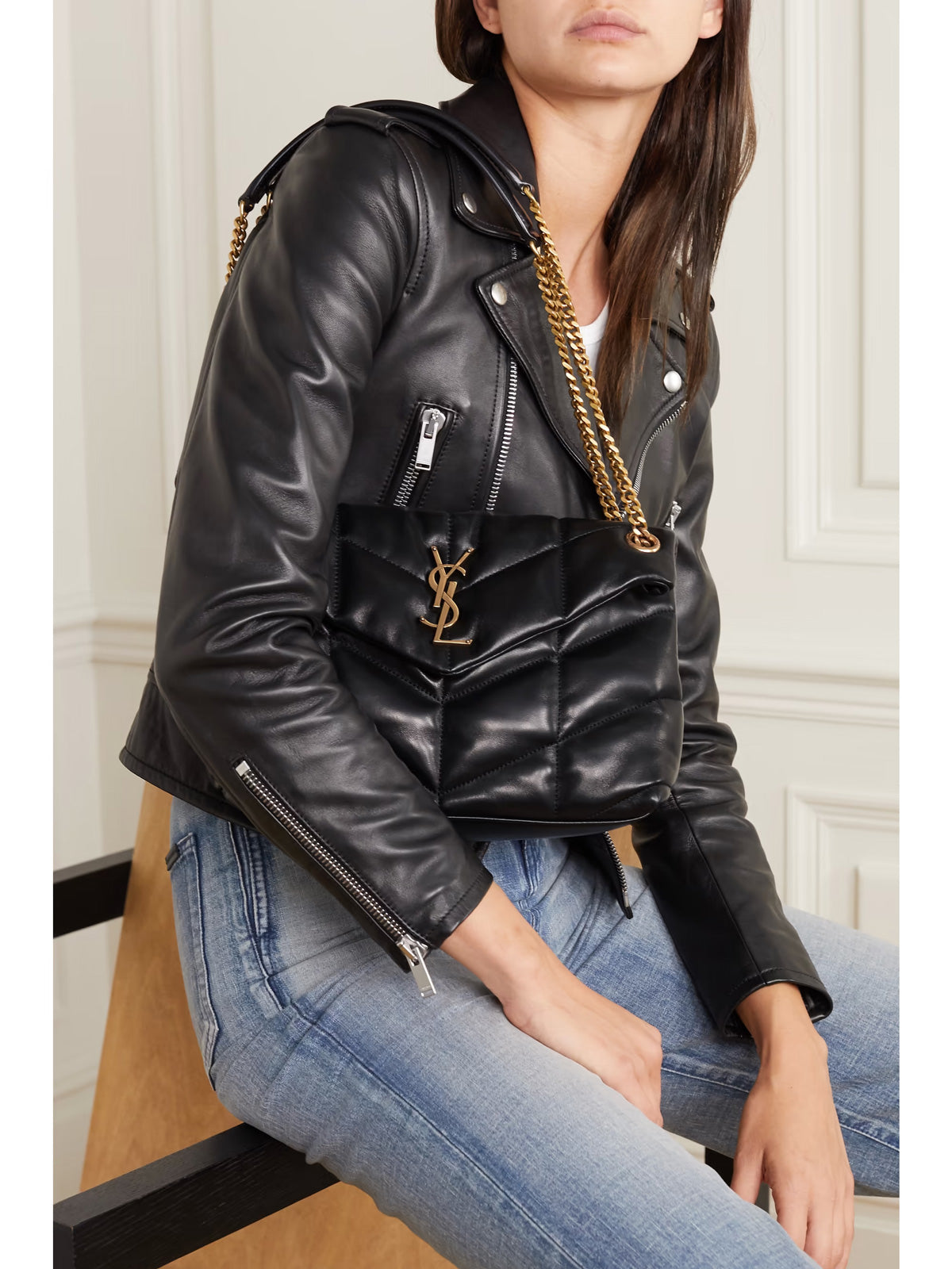 SAINT LAURENT Small Puffer Bag In Nappa Leather | Black