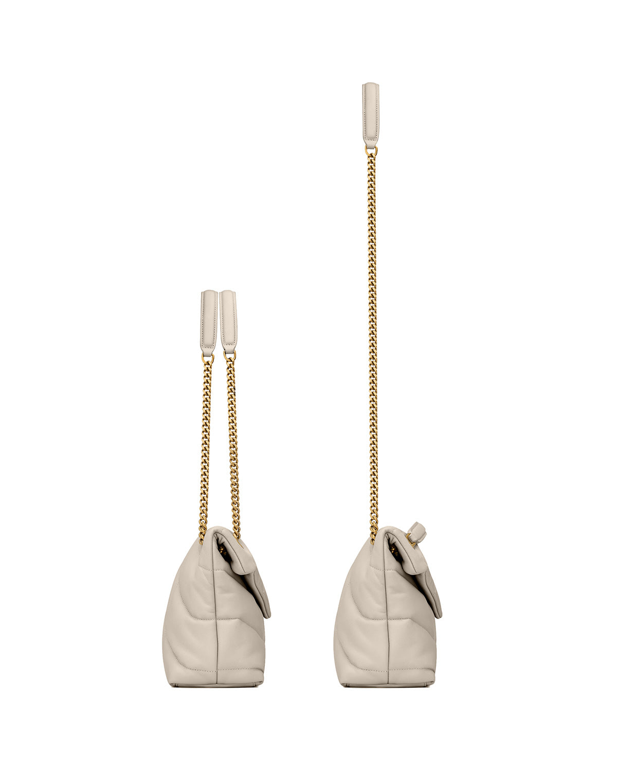 SAINT LAURENT Small Puffer Bag In Nappa Leather | Vintage White