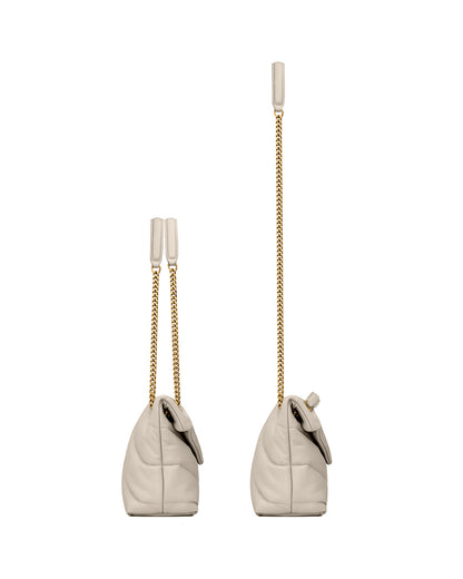 SAINT LAURENT Small Puffer Bag In Nappa Leather | Vintage White