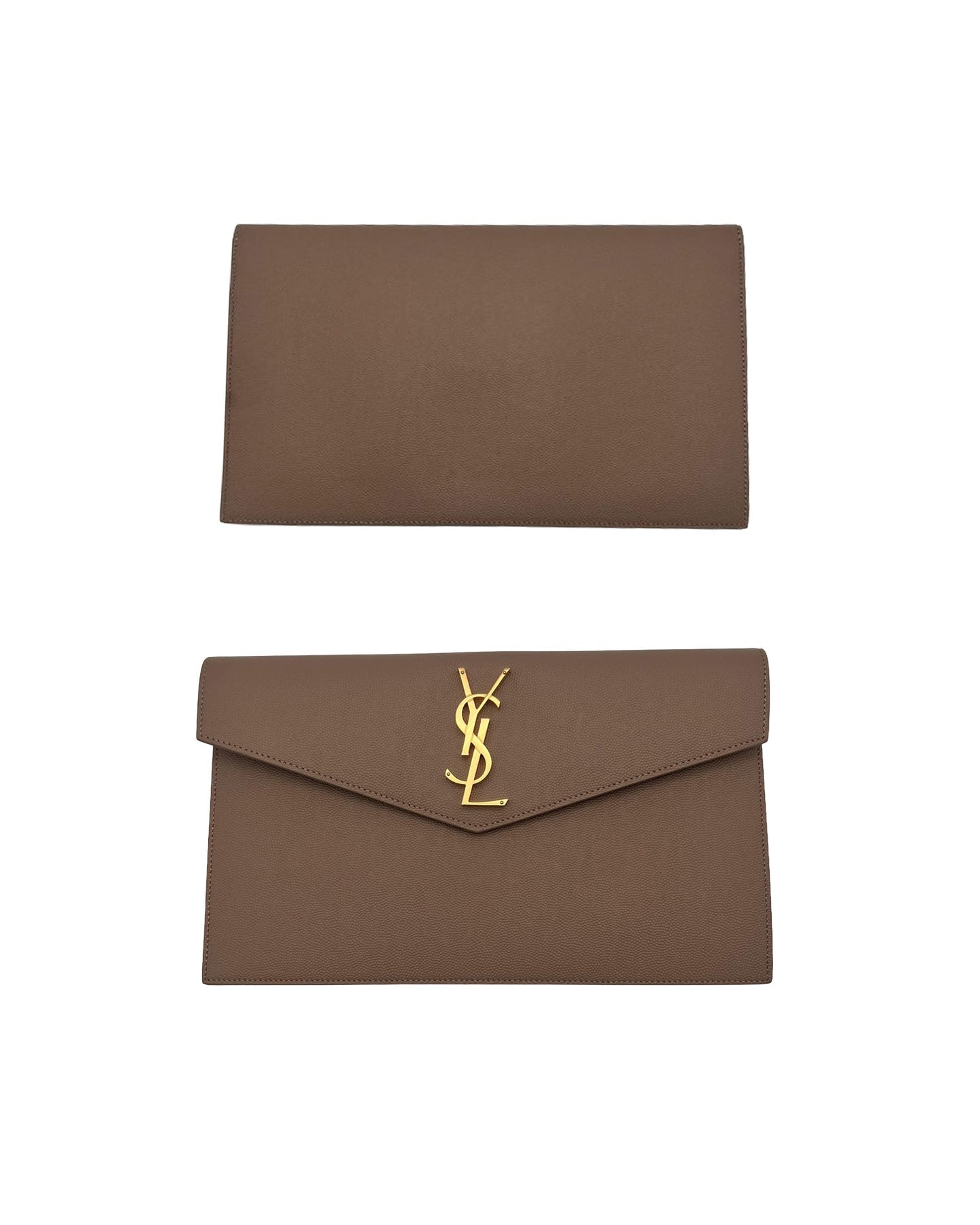 SAINT LAURENT Uptown Pouch in Grain de Poudre Embossed Leather