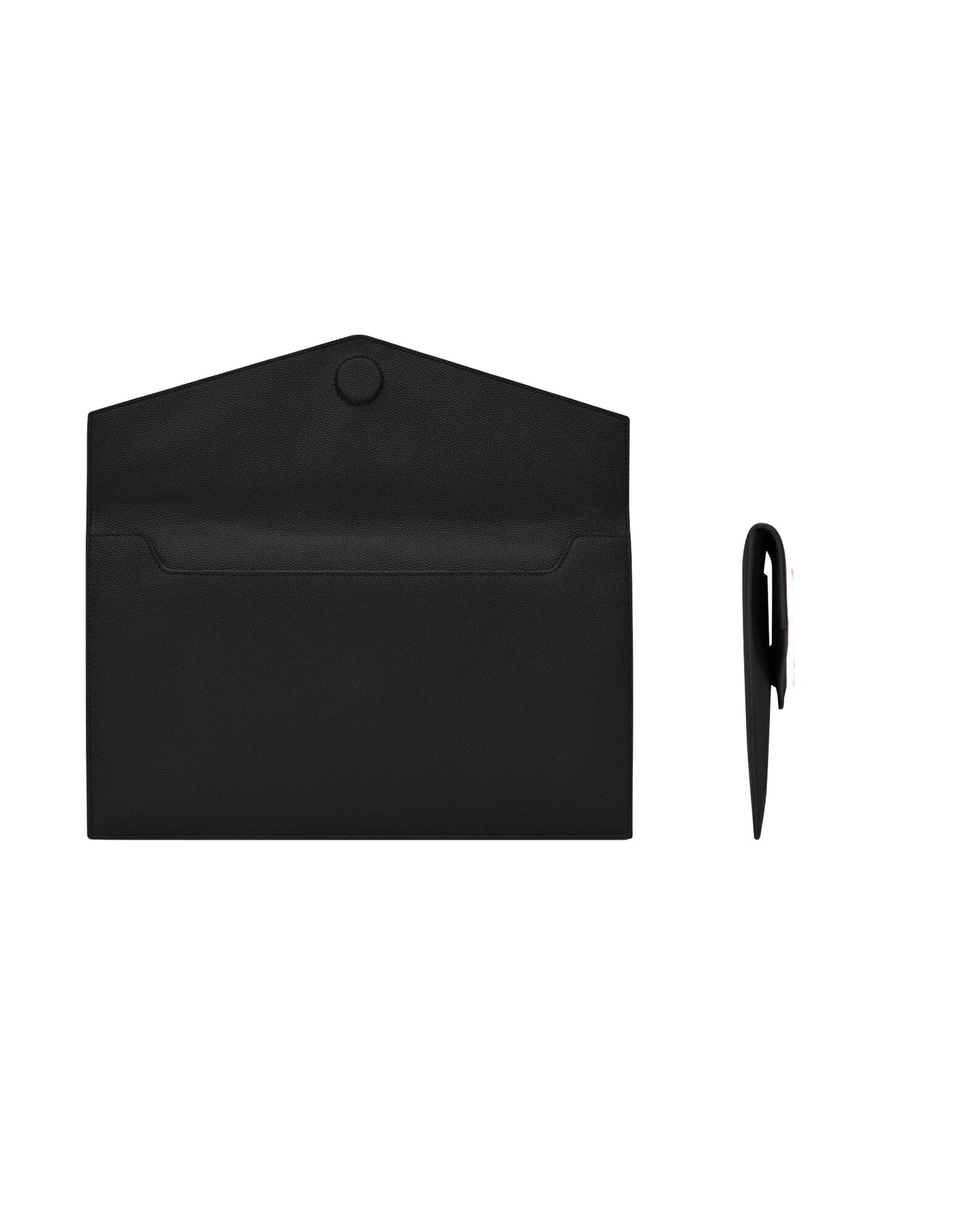 SAINT LAURENT Uptown Pouch in Grain de Poudre Embossed Leather