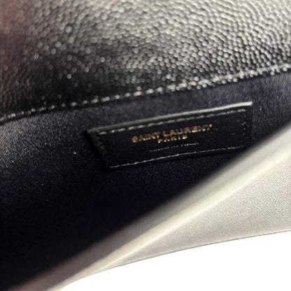 SAINT LAURENT Uptown Pouch in Grain de Poudre Embossed Leather