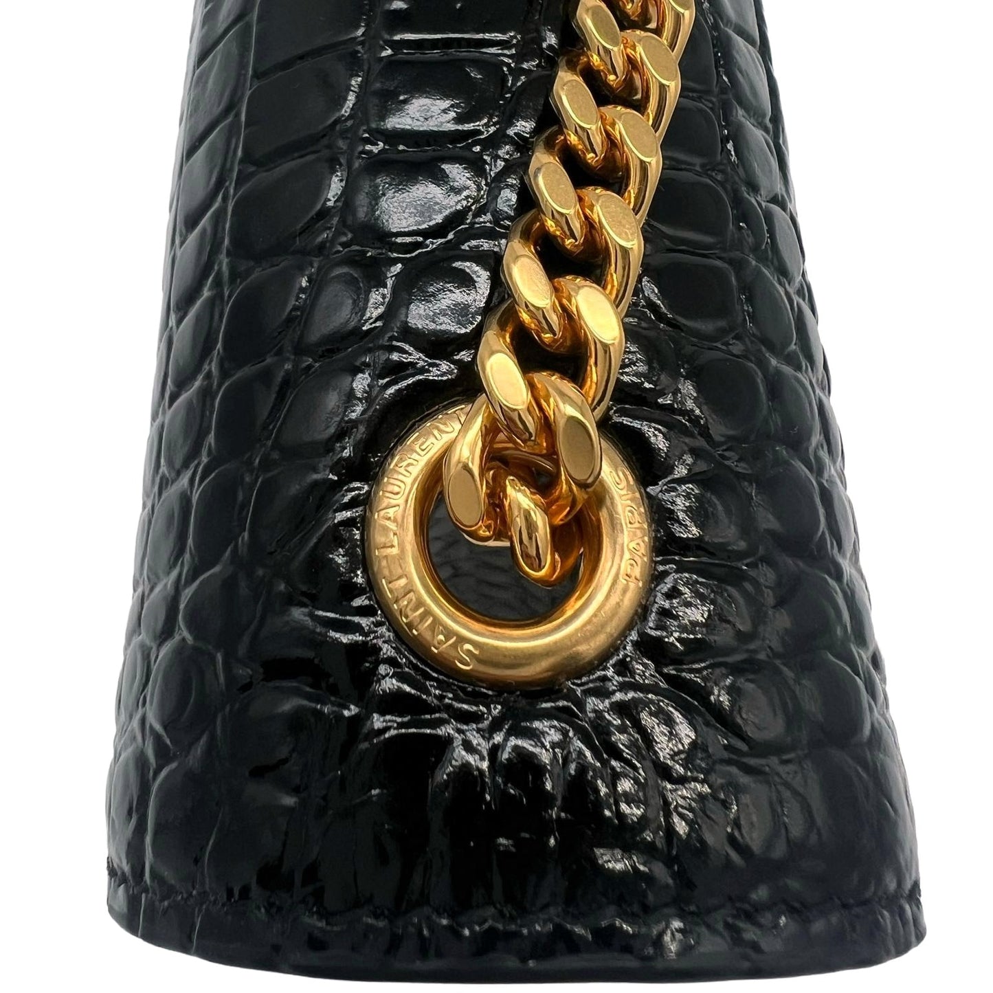 SAINT LAURENT Medium Kate Tassel In Crocodile Embossed Leather