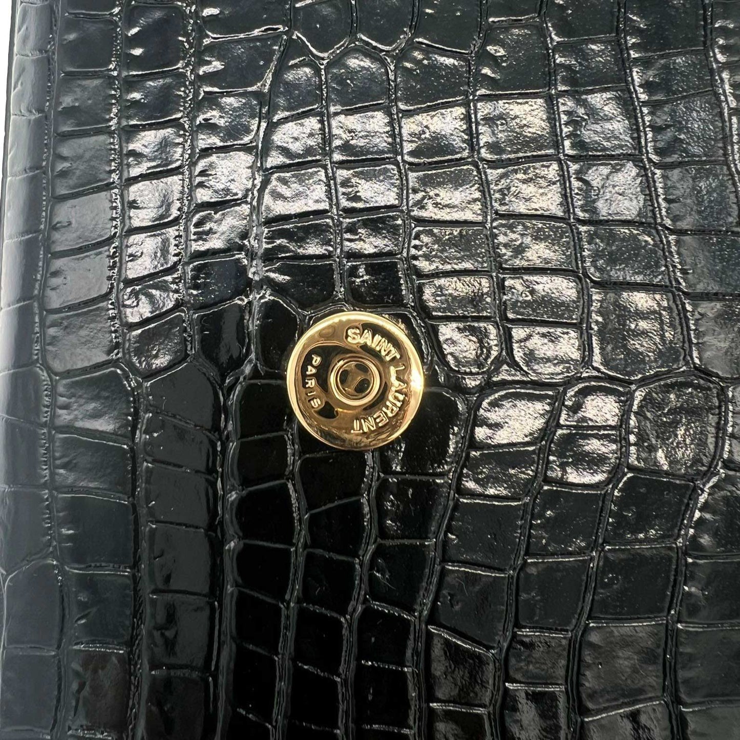 SAINT LAURENT Medium Kate Tassel In Crocodile Embossed Leather