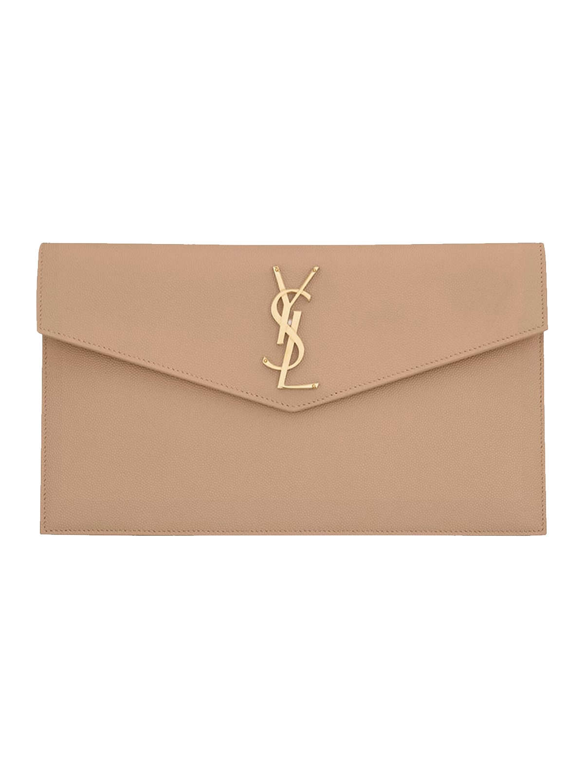 SAINT LAURENT Uptown Pouch in Grain de Poudre Embossed Leather
