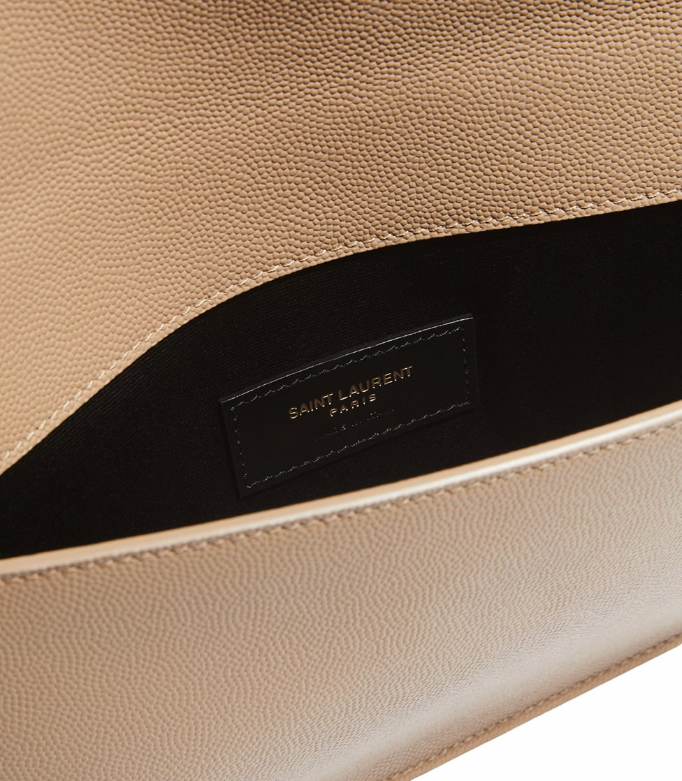 SAINT LAURENT Uptown Pouch in Grain de Poudre Embossed Leather