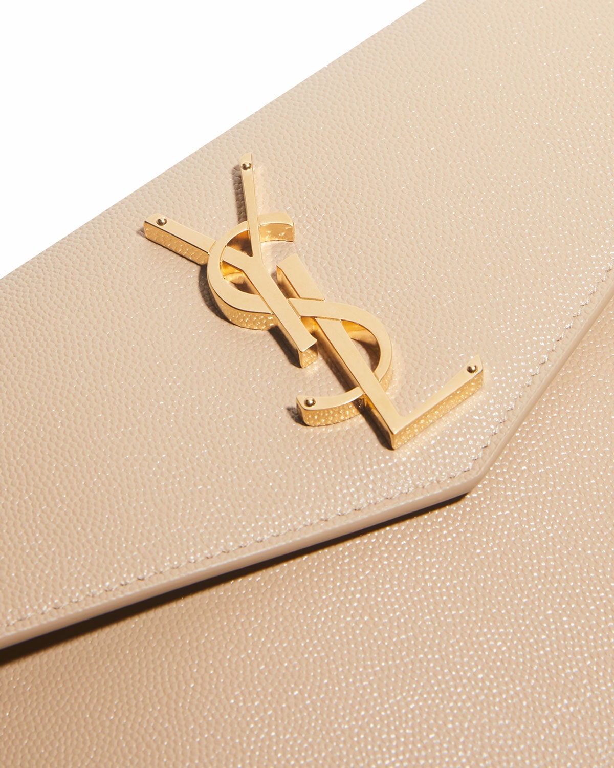 SAINT LAURENT Uptown Pouch in Grain de Poudre Embossed Leather